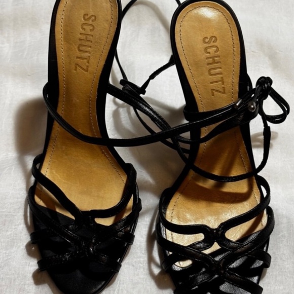 SCHUTZ Women’s Black Strappy Leather Sandals Euro 38 Brazil 36 - Picture 8 of 8